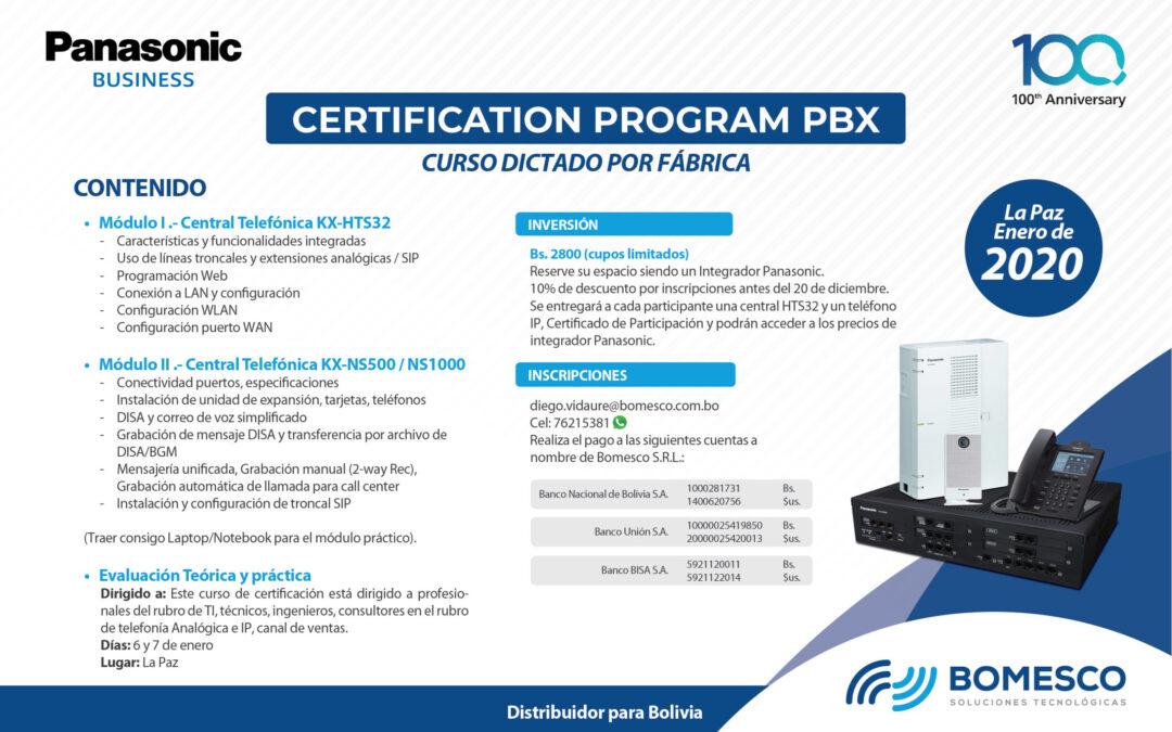 Curso Certification Program PBX